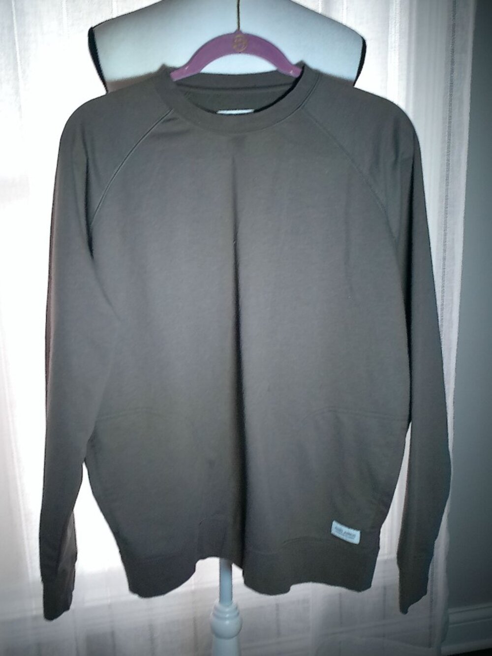 BANKS JOURNAL Men's Lg Slve Crew Neck Medium Brown Organic Cotton Sweatshirt M
